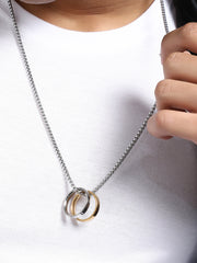 The Halos Pendant Necklace - Metallic Silver