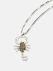 The Scorpio Pendant Necklace - Metallic Silver