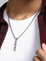 The Whistle Pendant Necklace - Metallic Silver