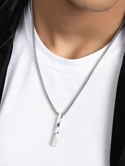 قلادة تويستد - فضي معدني