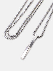 قلادة تويستد - فضي معدني