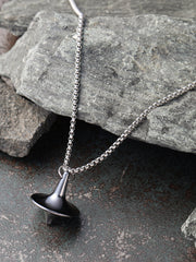 قلادة سبينر - فضي معدني