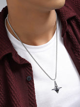 قلادة سبينر - فضي معدني