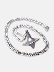 قلادة سبينر - فضي معدني