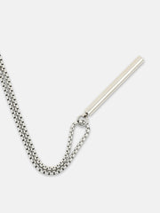 قلادة على شكل قضيب - فضي معدني