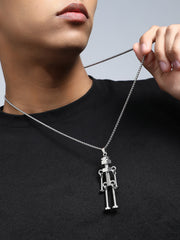 The Cyberon Pendant Necklace - Metallic Silver