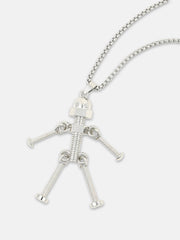 The Cyberon Pendant Necklace - Metallic Silver