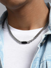 قلادة رقيقة - فضي معدني