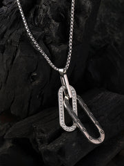 The Hálos Pendant Necklace - Metallic Silver