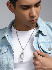 The Hálos Pendant Necklace - Metallic Silver