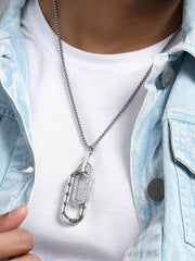 The Hálos Pendant Necklace - Metallic Silver