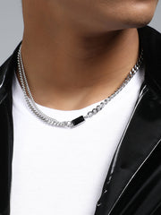 قلادة ديلي - فضي معدني