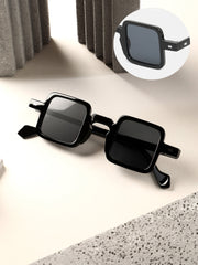 The Circuscore Square Sunglasses - Onyx Black