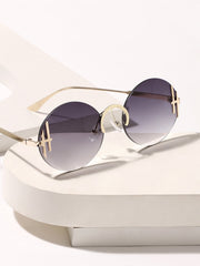 The Boujee Round Sunglass - California Gold
