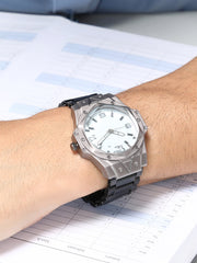 French Accent - The Torque Driftor Round Watch - Ivory White