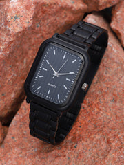 The Noir Rectangular Watch - Onyx Black