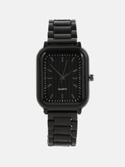 The Noir Rectangular Watch - Onyx Black