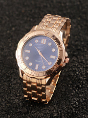 The Nocturne Round Watch - Rose Gold