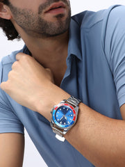 The Ribbed Round Watch - Multicolour