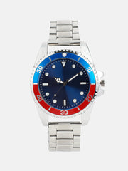 The Ribbed Round Watch - Multicolour