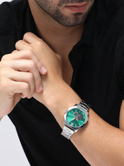 The Formula Chain Round Watch - Kelly Green