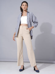 spread collar long sleeves shirt