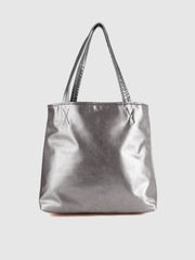 Silver Metallic Shopper Bag