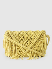 Lime Crochet Crossbody Handbag
