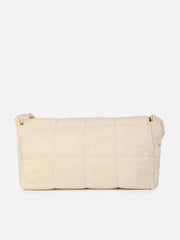 Quilted Magnet Lock Sling Bag with Handle detail