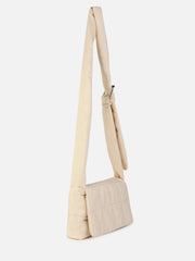 Quilted Magnet Lock Sling Bag with Handle detail