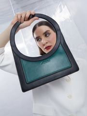 حقيبة كتف أوريولا - أخضر زمردي: أسود عقيقي