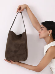 The Bucket Tote Bag - Coffee Brown