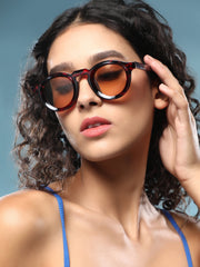 The Atticus Round Sunglass - Coffee Brown