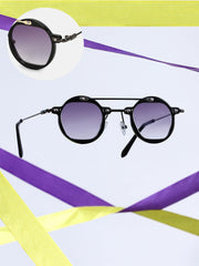 The Circuscore Aviatior Round Sunglass - Onyx Black