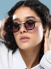 The Circuscore Aviatior Round Sunglass - Onyx Black