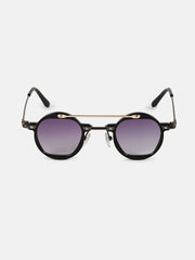 The Circuscore Aviatior Round Sunglass - Onyx Black