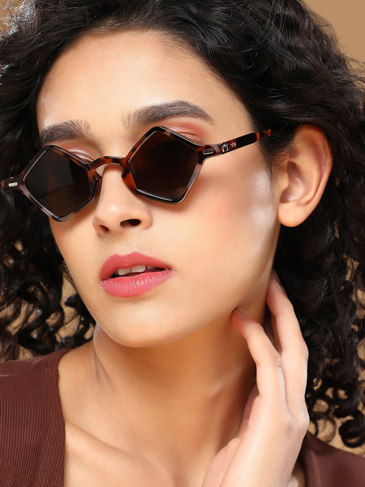 The Circuscore Diamond Sunglass - Coffee Brown