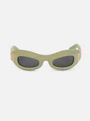 The Gilded Pastel Wraparound Sunglass - Sage Green