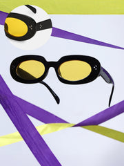 The Audrey Oval Sunglass - Onyx Black