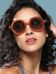 The Corsica Round Sunglass - Sienna Brown