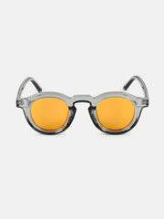 The Atticus Round Sunglass - Charcoal Grey