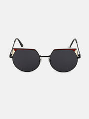 The Edge-Block Cateye Sunglass - Onyx Black