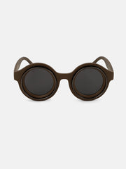 The Binoculars Round Sunglass - Taupe Brown