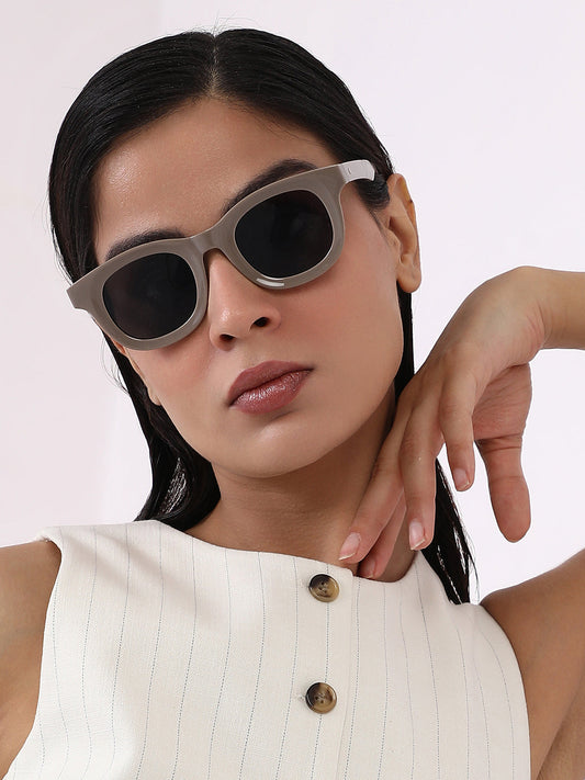 The Gregory Wayfarer Sunglass - Taupe Brown