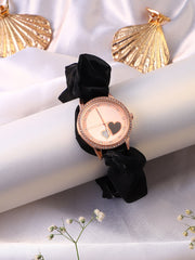 ساعة سكرانشي هارت راوند - أسود أونيكس