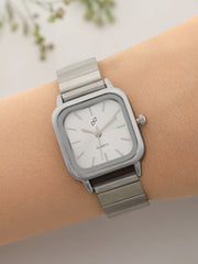 ساعة داون تاون تشين سكوير - فضي معدني