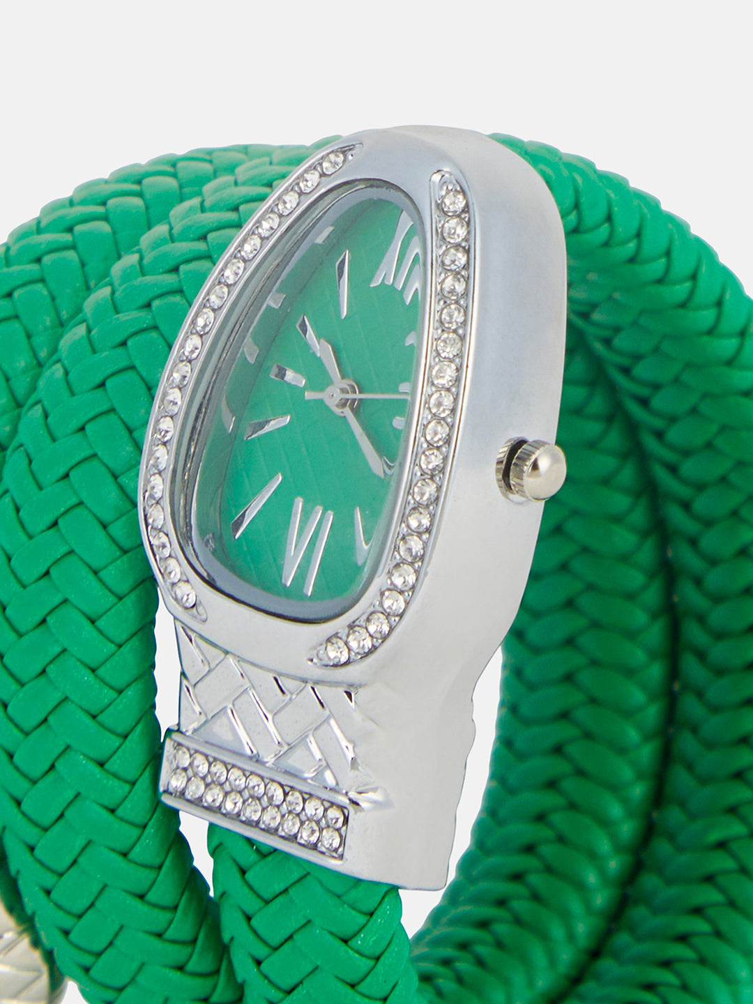 The Aurora Wrap Oval Watch - Emerald Green