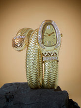 The Aurora Wrap Oval Watch - Champagne Gold