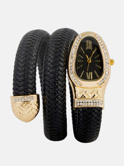 The Aurora Wrap Oval Watch - Onyx Black