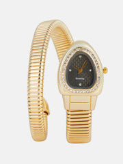 The Aurelia Gem Wrap Oval Watch - Rose Gold
